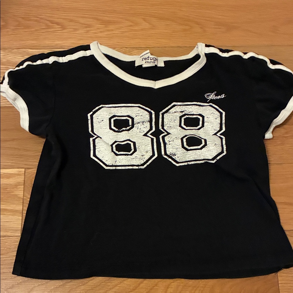 Black is Shirt with White Trim